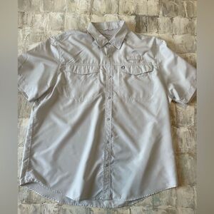Men’s XXL light gray American Outdoorsman button down fishing shirt